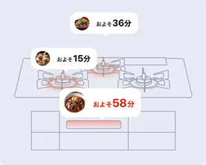 プラスアールレシピの調理時間