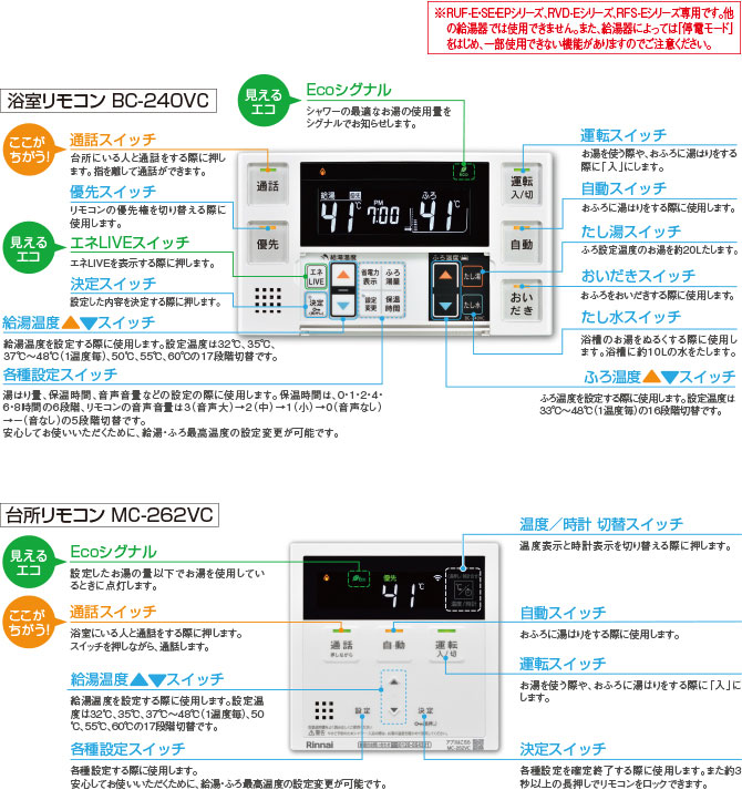 日本初の 新品 無線LAN対応 給湯器 マルチリモコンセット MBC-262V リンナイ①