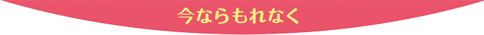 今ならもれなく